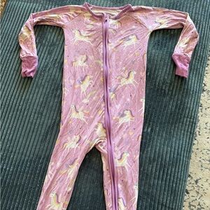 Little Sleepies Pink Unicorn Footie